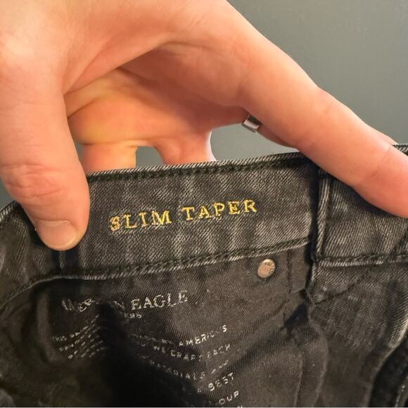 American Eagle Slim Tapper Distressed Jeans Size 34/32 - Picture 8 of 8